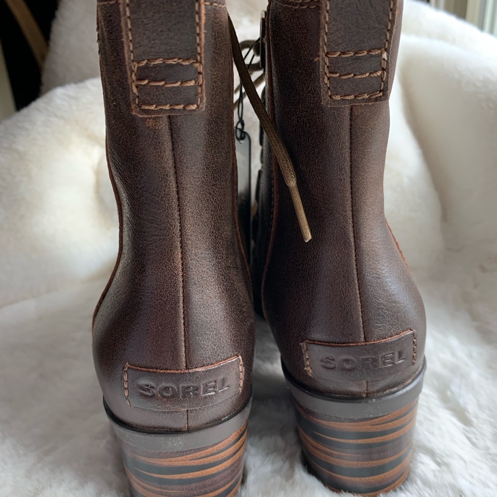 {Sorel} Cate Brown Lace Up Boots - Picture 5 of 6